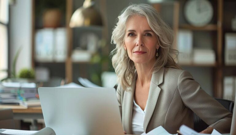 Femme mature qui sait prendre tout en main