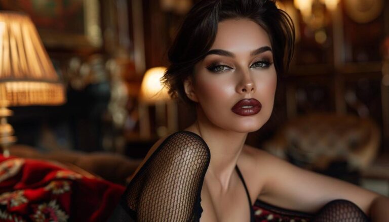 Femme mature sexy en bas résille : l’érotisme intemporel d’une élégance affirmée